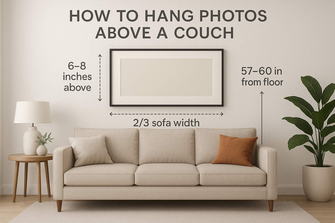 the Rule for Photos Above the Couch: Perfect Placement Every Time