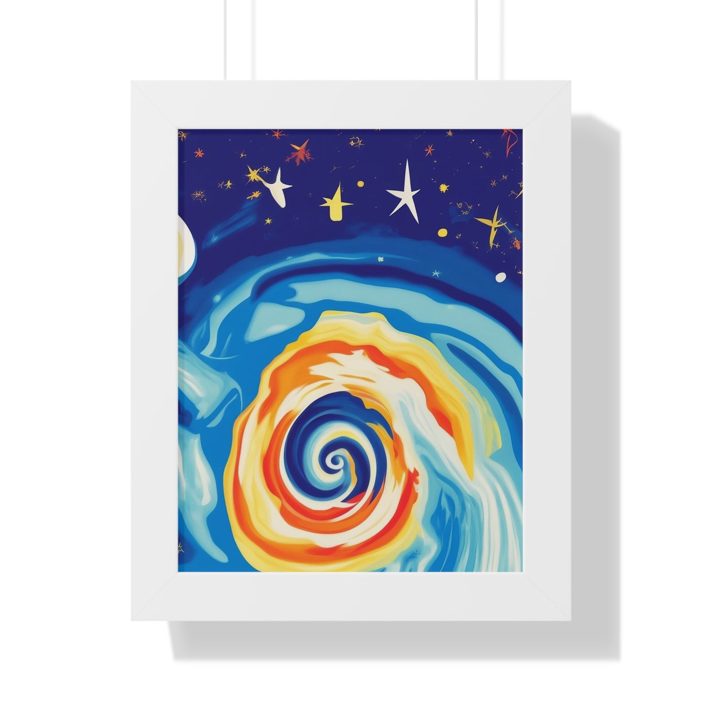 galaxy Space Vertical Poster art print on museum-quality paper.