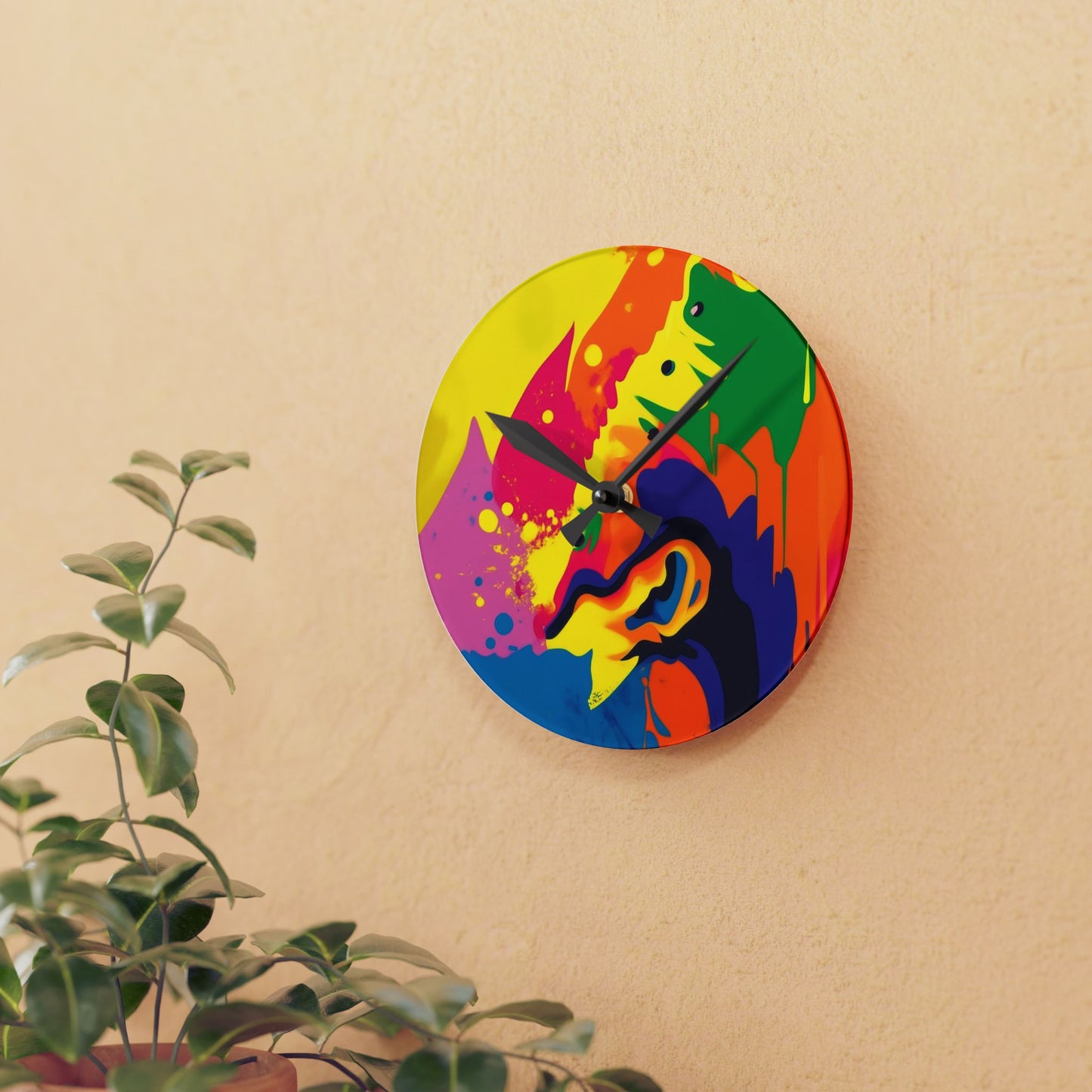Acrylic Wall Clock clear and fancy Modern Timepiece Home Decor - Perfectarto