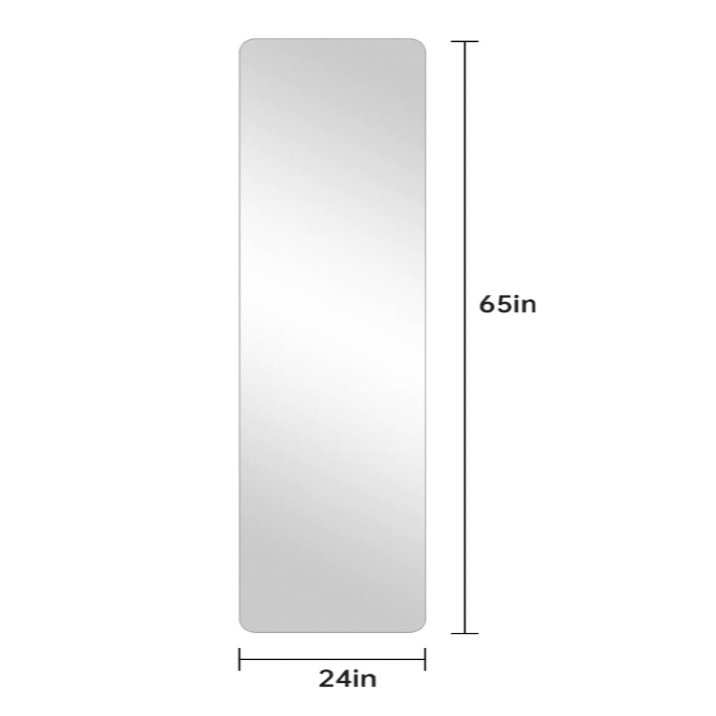 65x24 Full Body Round Corner Mirror - Perfectarto
