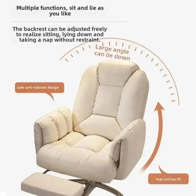 Computer Chair, Comfortable, Home, Backrest, Sofa Rotating, Liftable, E-sports Live Stream Lazy