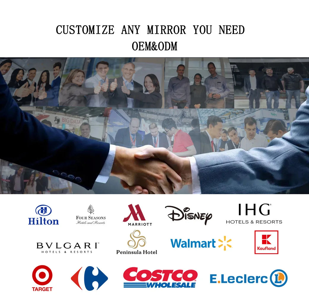 Mirror Wavy Shape Wood Frame