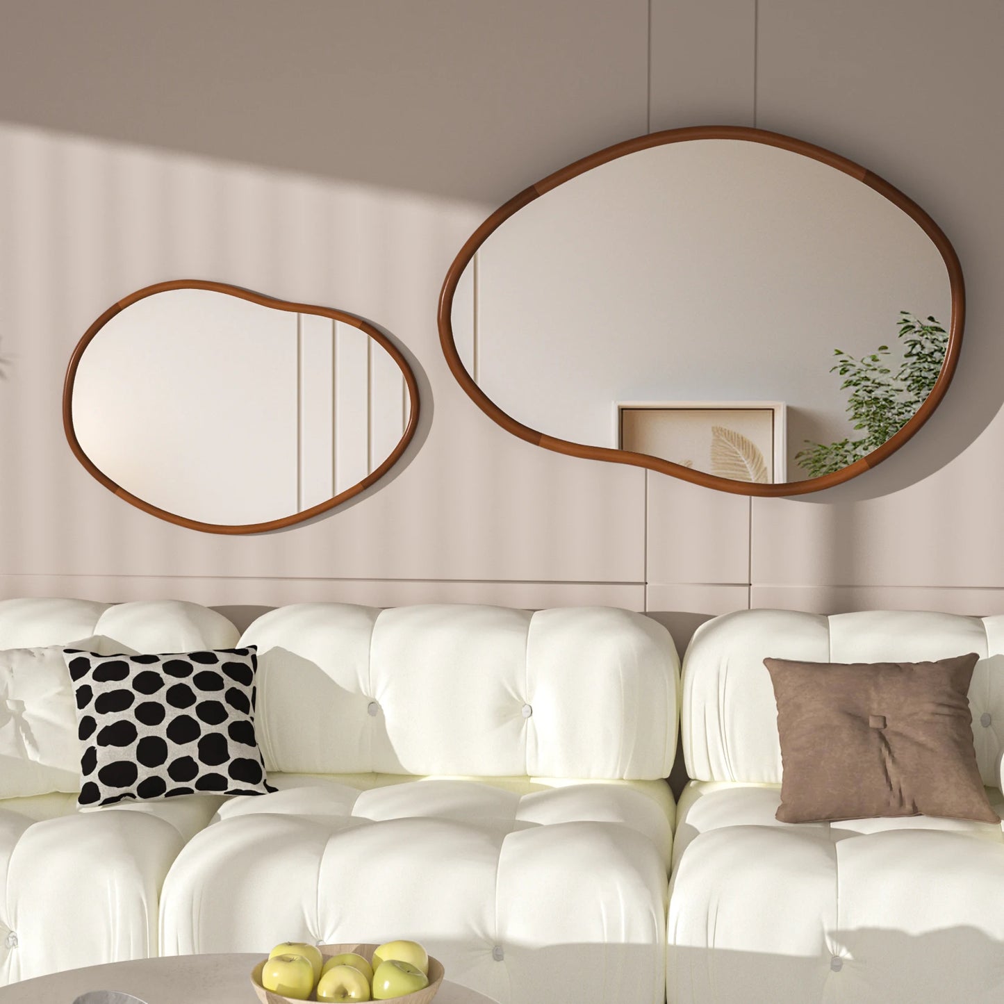 Wall Mirror Wooden Frame for Livingroom Diningroom Bedroom Hallway
