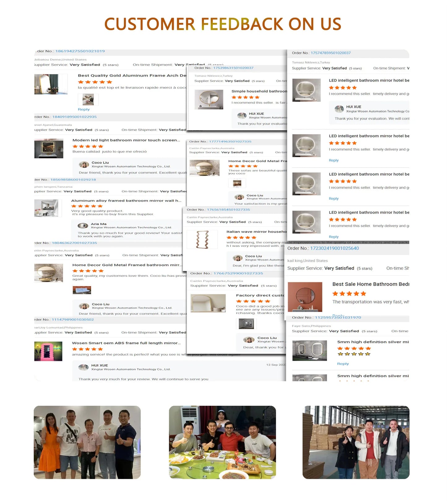 Mirror Wavy Shape Wood Frame