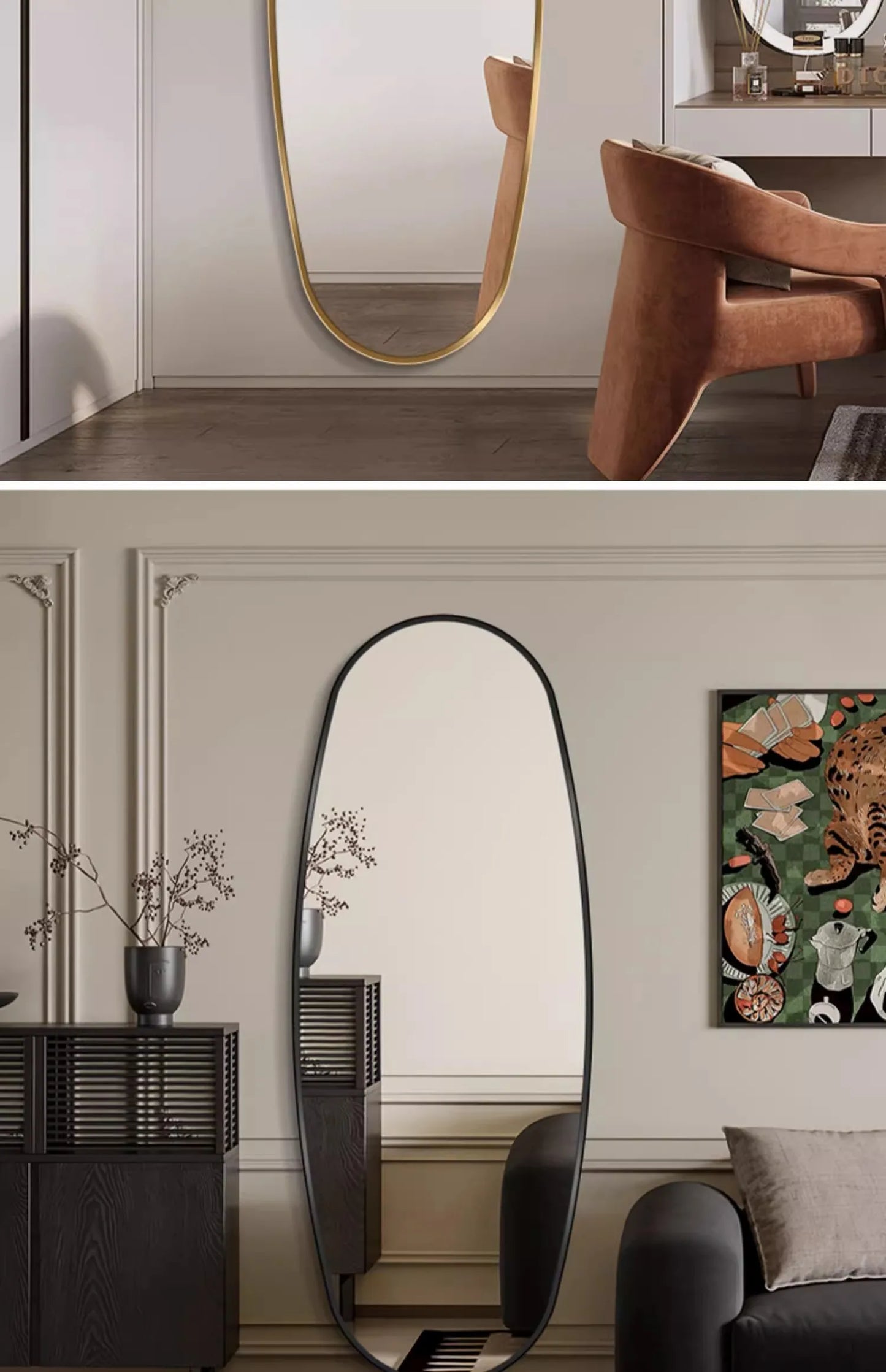 Makeup Mirror Wooden Frame