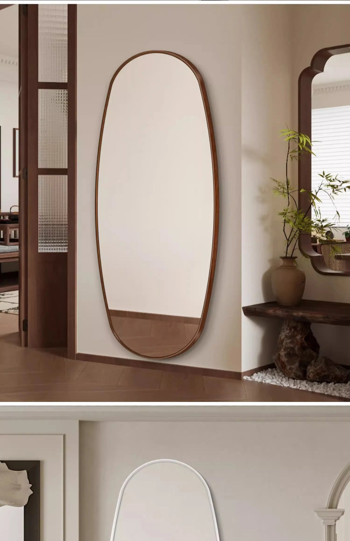 Makeup Mirror Wooden Frame