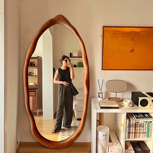 Wooden Vintage Mirror Bedroom Korean Style