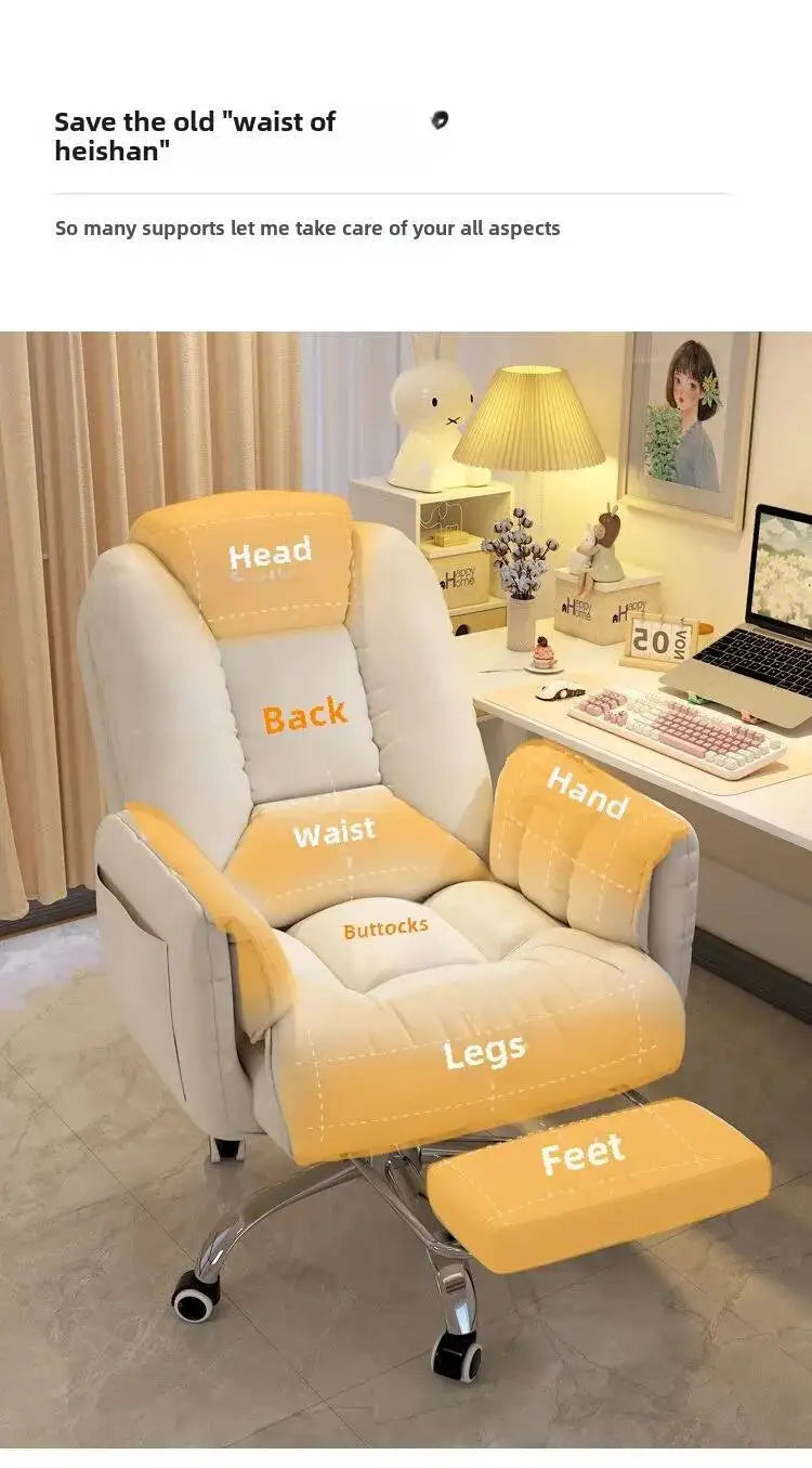 Computer Chair, Comfortable, Home, Backrest, Sofa Rotating, Liftable, E-sports Live Stream Lazy