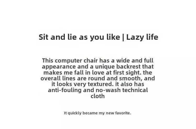 Computer Chair, Comfortable, Home, Backrest, Sofa Rotating, Liftable, E-sports Live Stream Lazy
