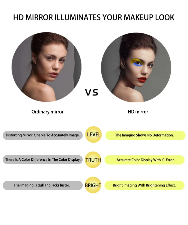 Mirror Wavy Shape Wood Frame