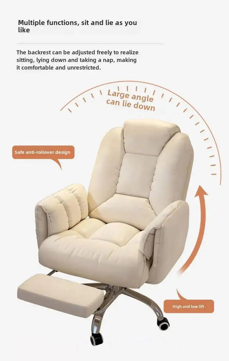 Computer Chair, Comfortable, Home, Backrest, Sofa Rotating, Liftable, E-sports Live Stream Lazy