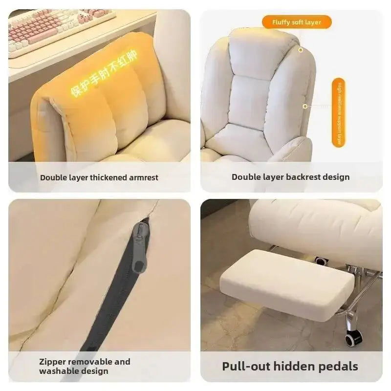 Computer Chair, Comfortable, Home, Backrest, Sofa Rotating, Liftable, E-sports Live Stream Lazy