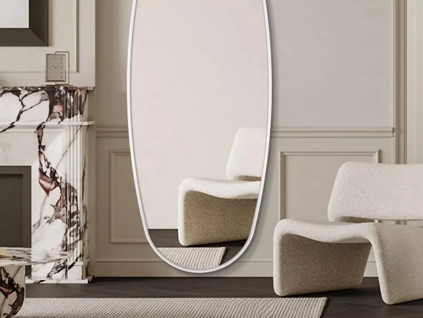 Makeup Mirror Wooden Frame
