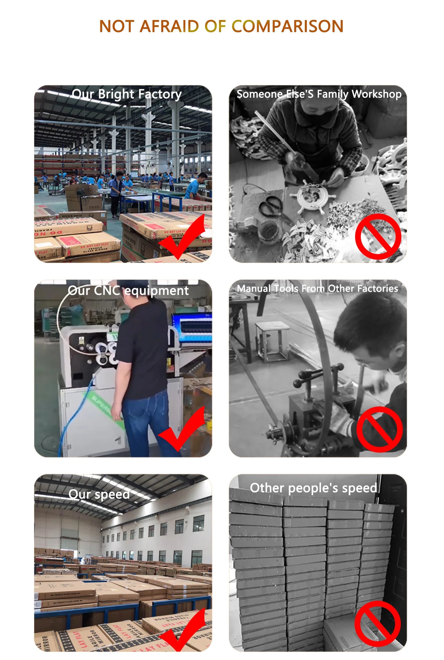 Mirror Wavy Shape Wood Frame