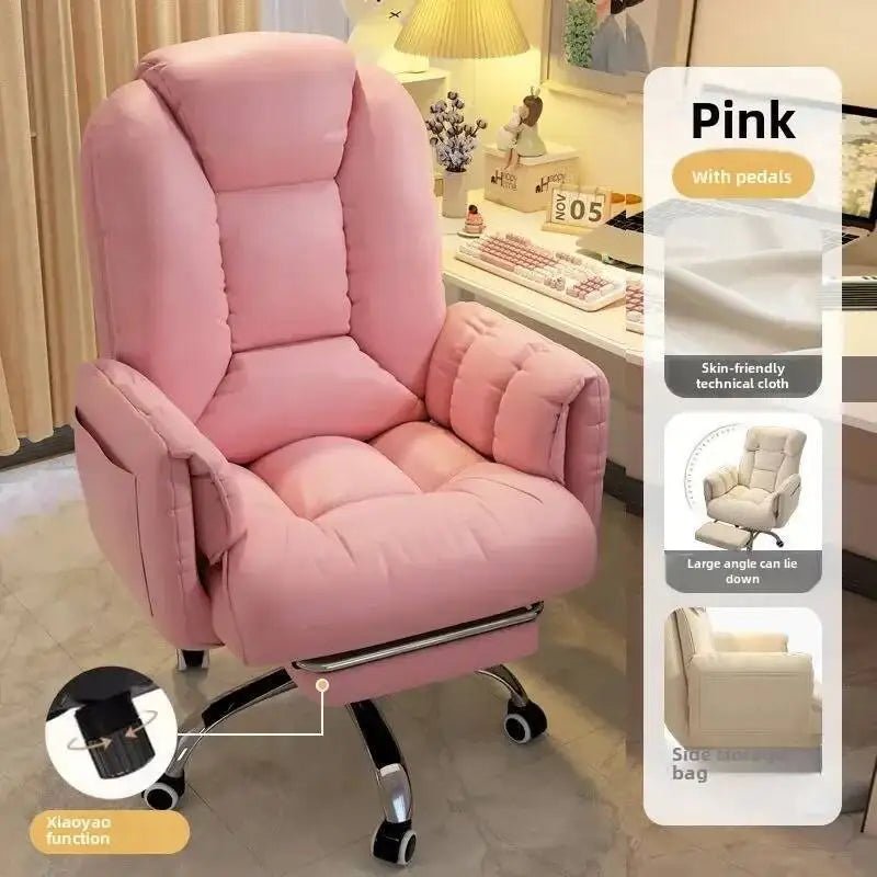 Computer Chair, Comfortable, Home, Backrest, Sofa Rotating, Liftable, E-sports Live Stream Lazy