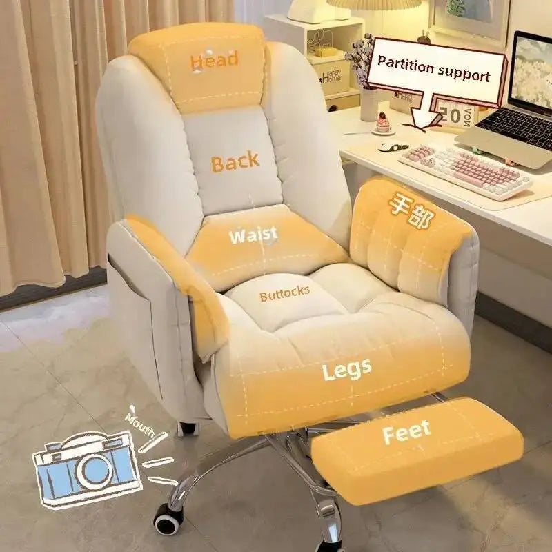 Computer Chair, Comfortable, Home, Backrest, Sofa Rotating, Liftable, E-sports Live Stream Lazy