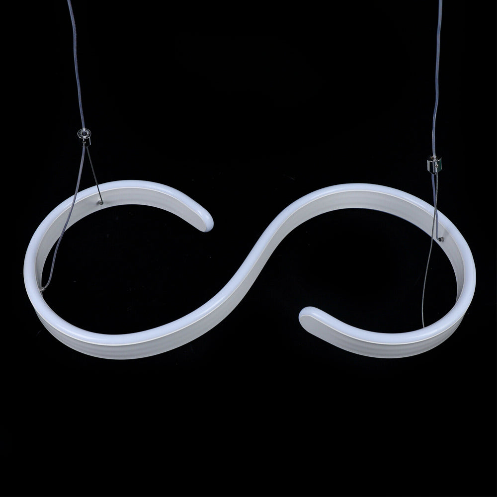 Contemporary Acrylic LED Swirl Shaped Light Fixture - Perfectarto