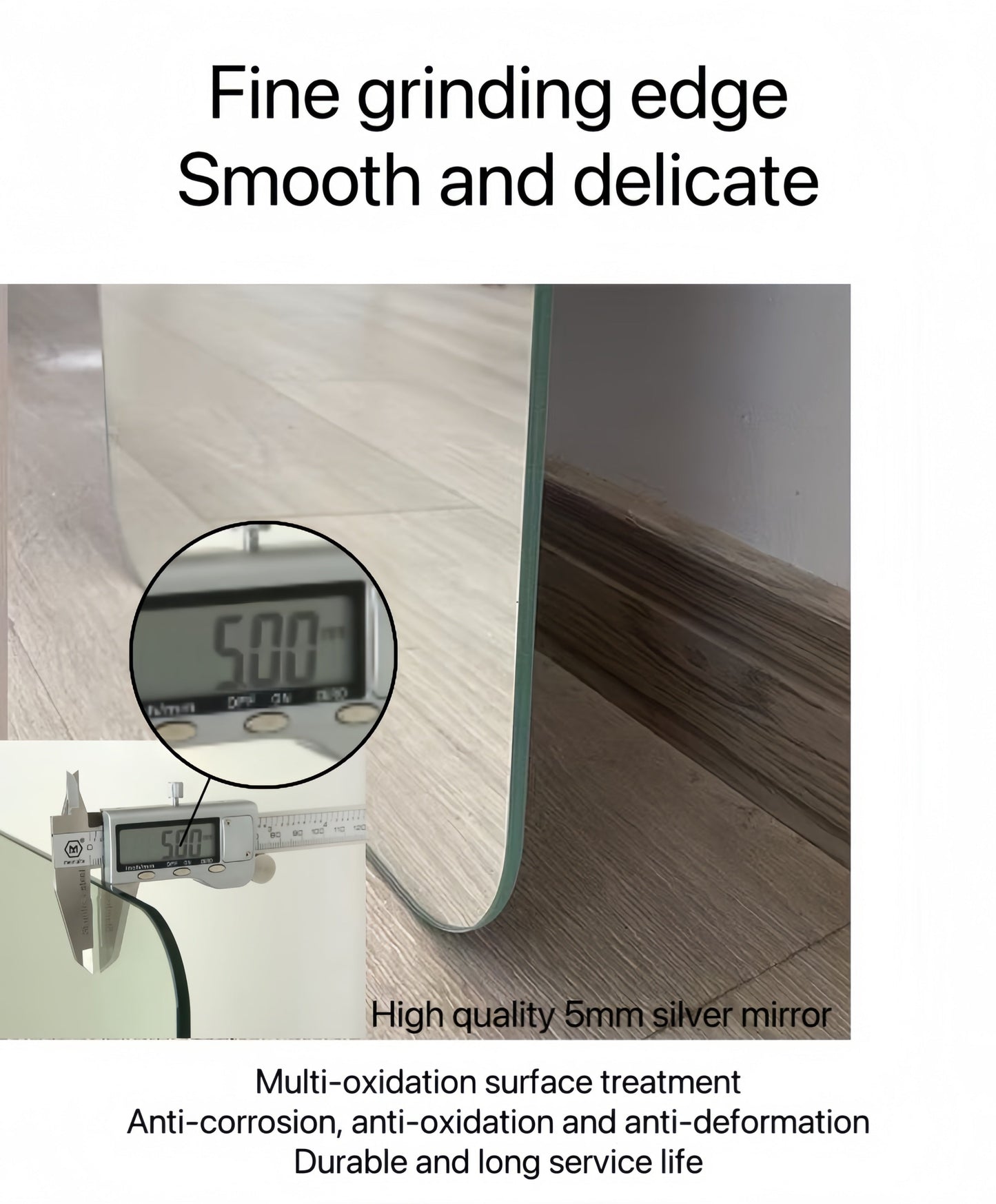 65x24 Full Body Round Corner Mirror - Perfectarto
